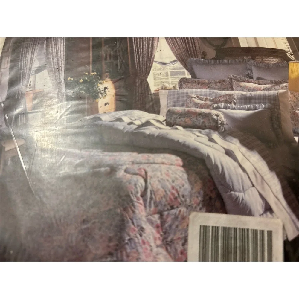 NWT Vintage Laura Ashley Extra Long 3 Piece Twin Sheet Set In Quartet